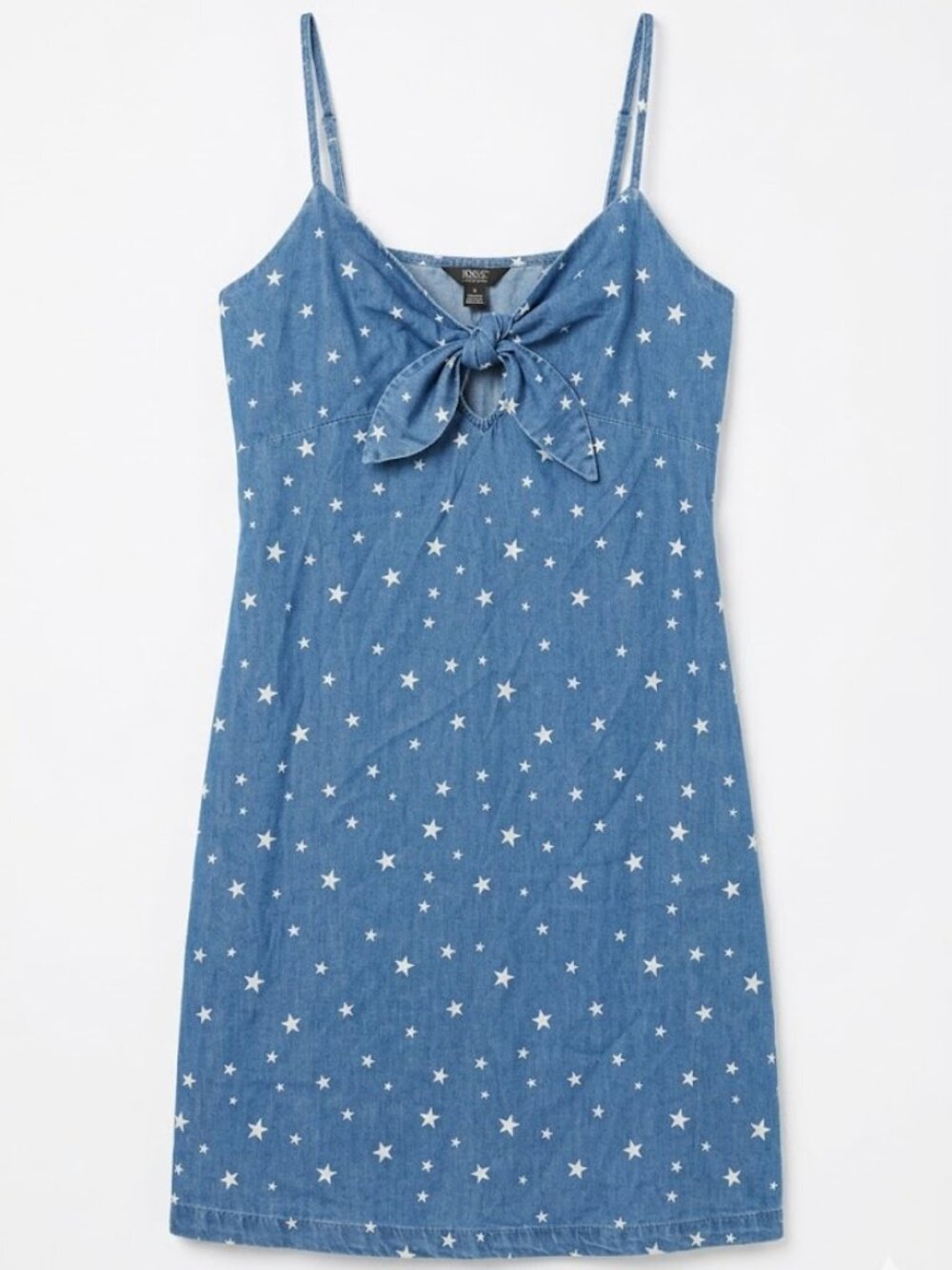 American Eagle 1250C Blue White Floral Tie Front Mini Dress Coastal Western Med